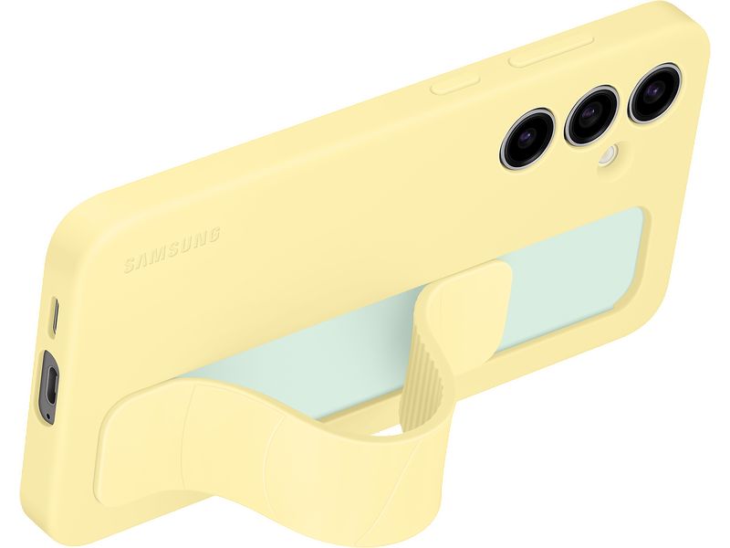 Samsung Back Cover Standing Grip Case Galaxy S24 FE Gelb