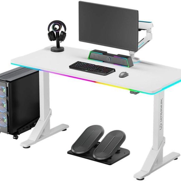 Ultradesk Gaming Tisch Iron Weiss