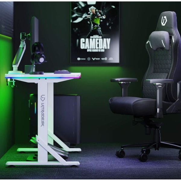 Ultradesk Gaming Tisch Iron Weiss