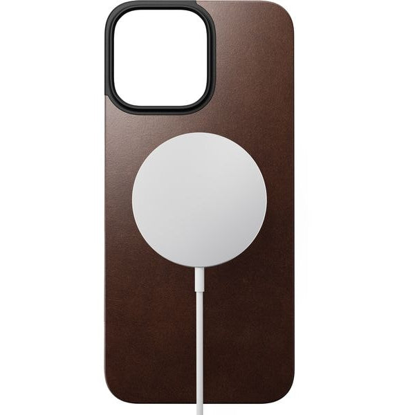 Nomad Back Cover Magnetic Leather iPhone 16 Pro Max Rostbraun