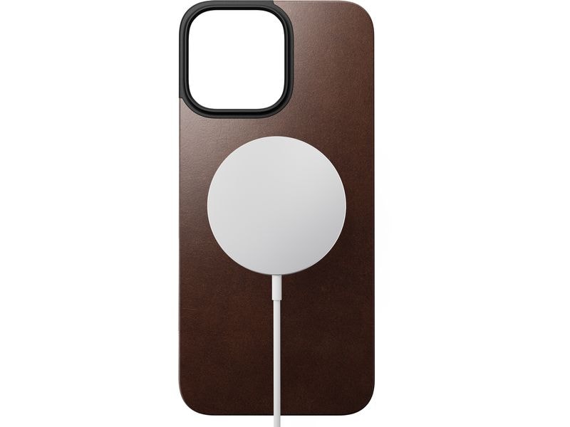 Nomad Back Cover Magnetic Leather iPhone 16 Pro Max Rostbraun