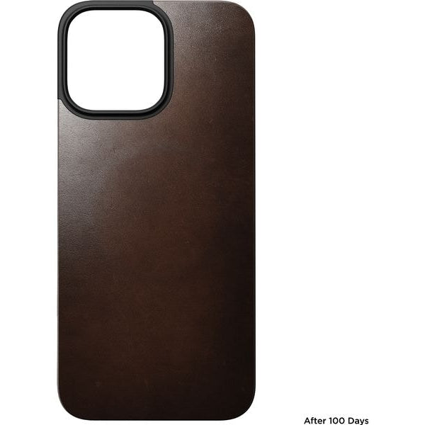 Nomad Back Cover Magnetic Leather iPhone 16 Pro Max Rostbraun