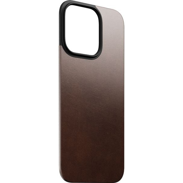 Nomad Back Cover Magnetic Leather iPhone 16 Pro Rostbraun
