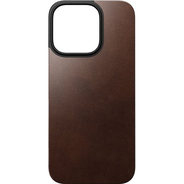 Nomad Back Cover Magnetic Leather iPhone 16 Pro Rostbraun