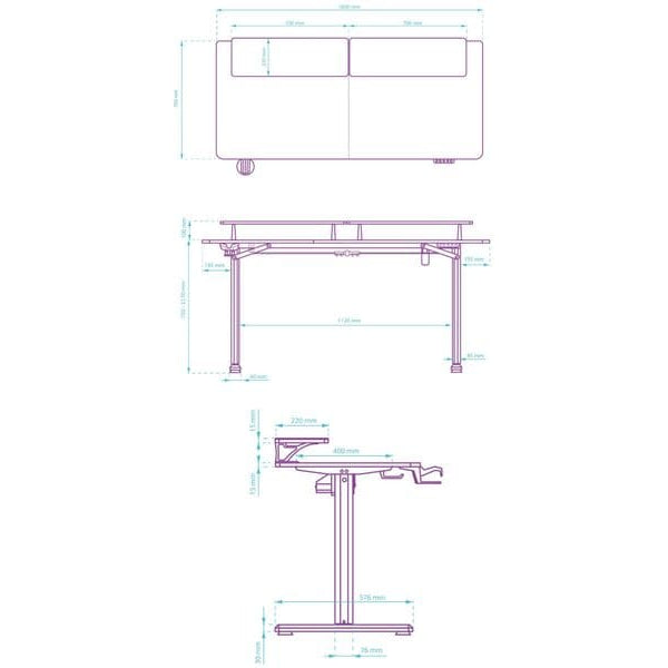 Ultradesk Gaming Tisch Higlander XXL Weiss