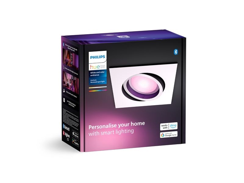 Philips Hue White & Color Ambiance Centura Einbauspot Eckig Weiss
