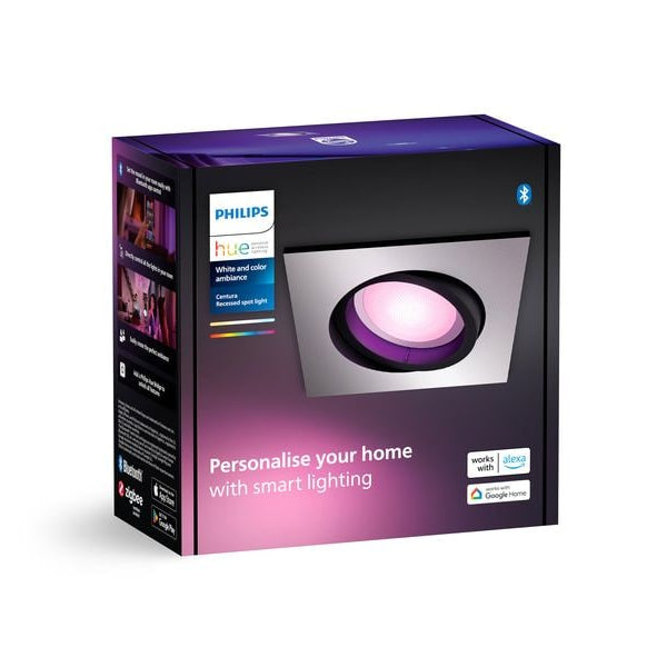 Philips Hue White & Color Ambiance Centura Einbauspot Eckig Aluminium