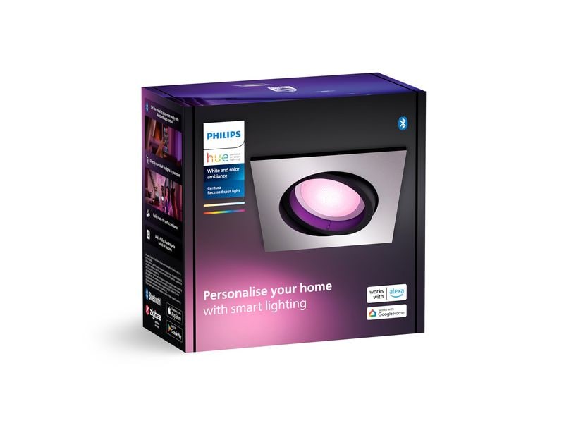 Philips Hue White & Color Ambiance Centura Einbauspot Eckig Aluminium