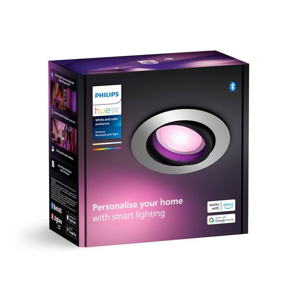 Philips Hue White & Color Ambiance Centura Einbauspot Rund Aluminium