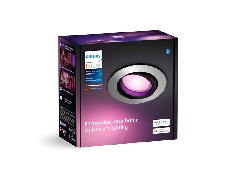 Philips Hue White & Color Ambiance Centura Einbauspot Rund Aluminium