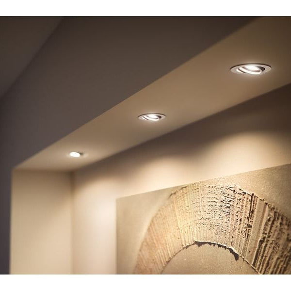 Philips Hue White Ambiance Milliskin Einbauspot 3er-Pack Rund Aluminium
