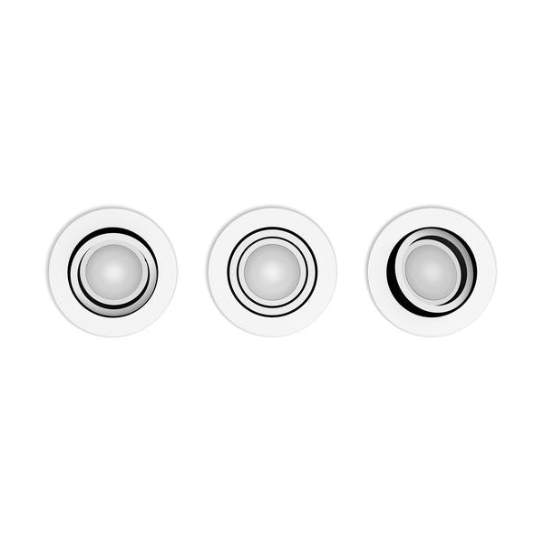 Philips Hue White Ambiance Milliskin Einbauspot 3er-Pack Rund Weiss