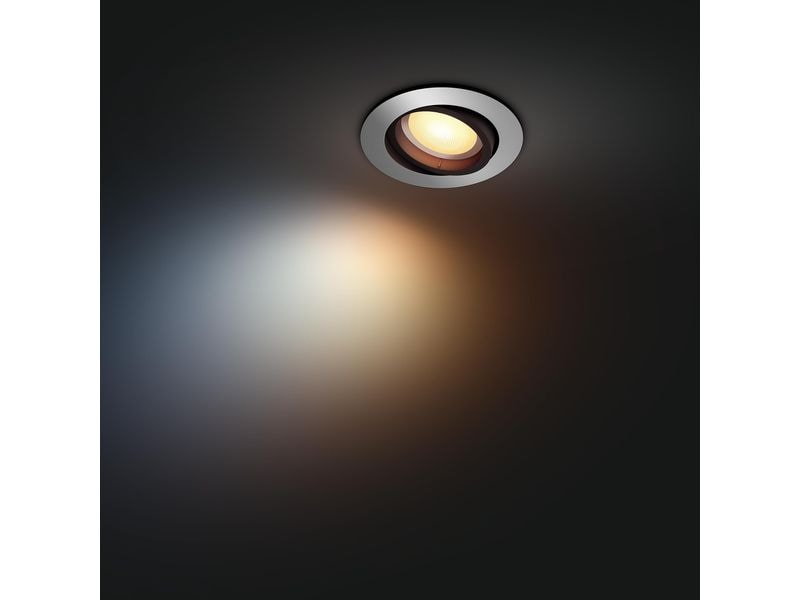 Philips Hue White Ambiance Milliskin Einbauspot Rund Aluminium