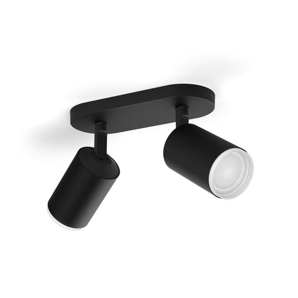 Philips Hue White & Color Ambiance Fugato 2er-Spot Schwarz