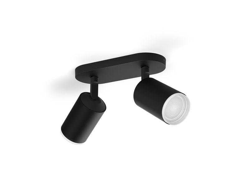 Philips Hue White & Color Ambiance Fugato 2er-Spot Schwarz