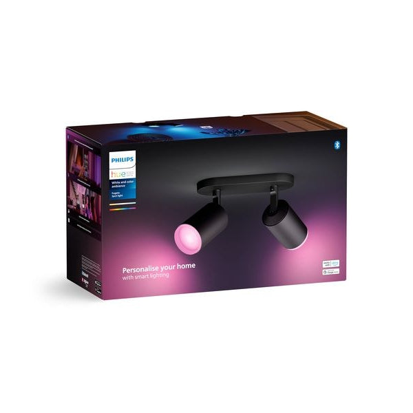 Philips Hue White & Color Ambiance Fugato 2er-Spot Schwarz