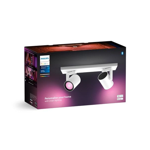 Philips Hue White & Color Ambiance Argenta 2er-Spot Weiss