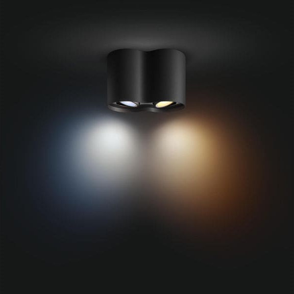 Philips Hue White Ambiance Pillar Doppelspot inkl. Dimmschalter Schwarz
