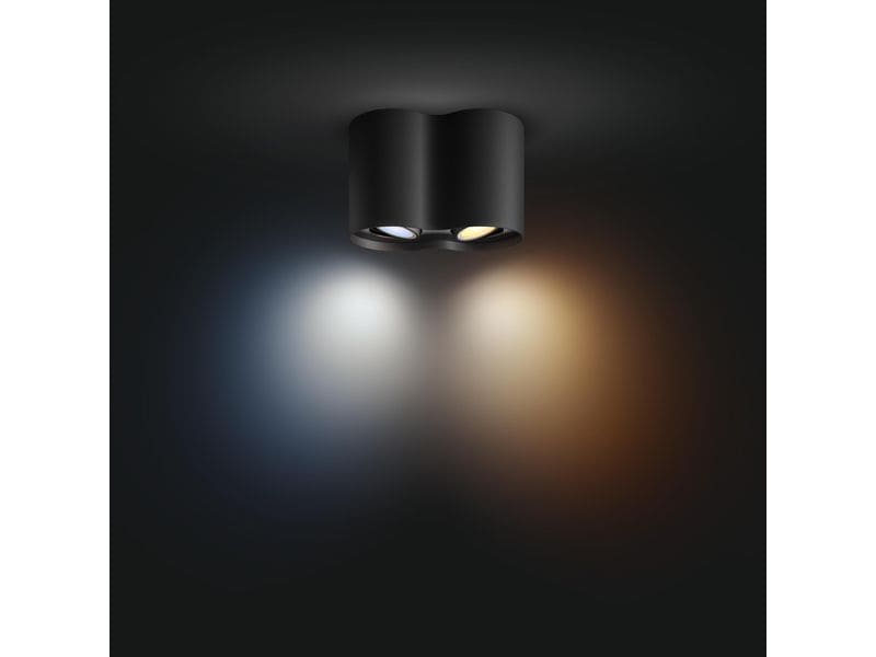 Philips Hue White Ambiance Pillar Doppelspot inkl. Dimmschalter Schwarz