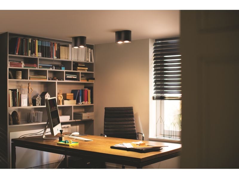 Philips Hue White Ambiance Pillar Doppelspot inkl. Dimmschalter Schwarz