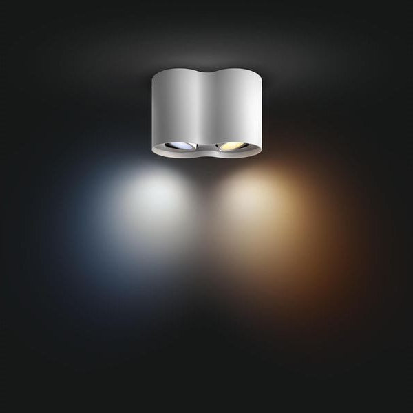 Philips Hue White Ambiance Pillar Doppelspot inkl. Dimmschalter Weiss