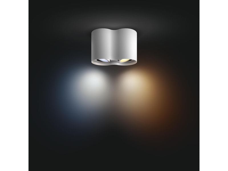 Philips Hue White Ambiance Pillar Doppelspot inkl. Dimmschalter Weiss