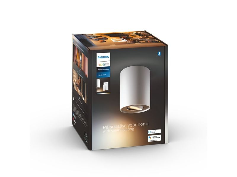 Philips Hue White Ambiance Pillar Spot inkl. Dimmschalter GU10, Weiss