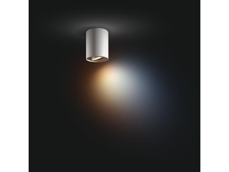 Philips Hue White Ambiance Pillar Spot inkl. Dimmschalter GU10, Weiss