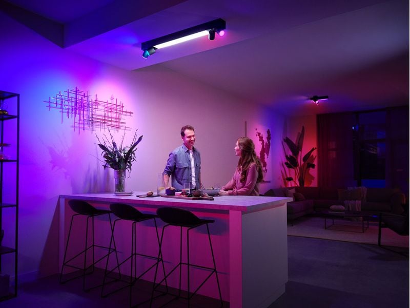 Philips Hue White & Color Ambiance Centris 4-Deckenspot Schwarz