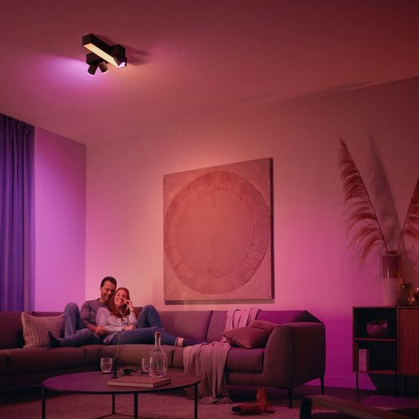 Philips Hue White & Col. Amb. Centris Cross 3er-Spot Schwarz