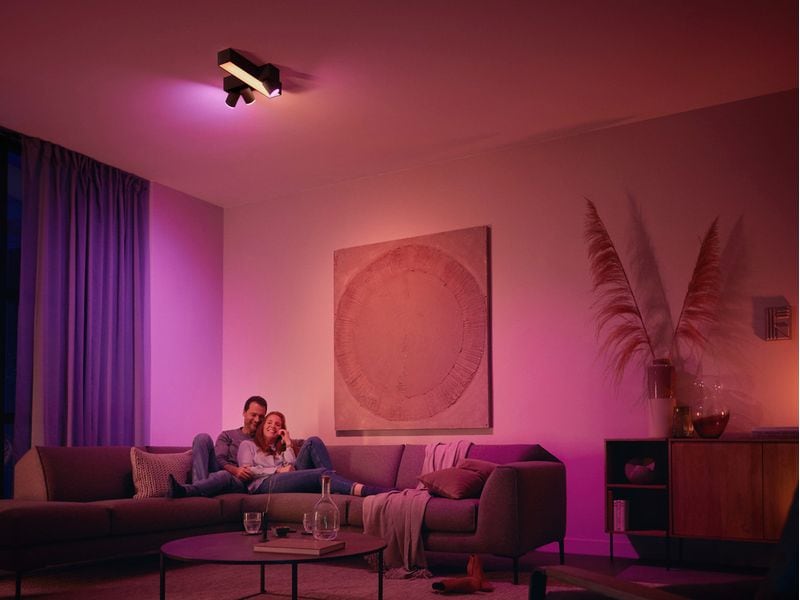 Philips Hue White & Col. Amb. Centris Cross 3er-Spot Schwarz