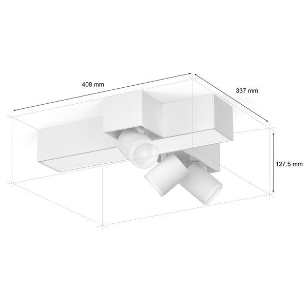 Philips Hue White & Col. Amb. Centris Cross 3er-Spot Weiss