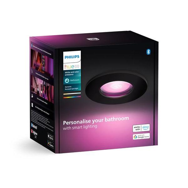 Philips Hue White & Color Ambiance Xamento Einbauspot Schwarz