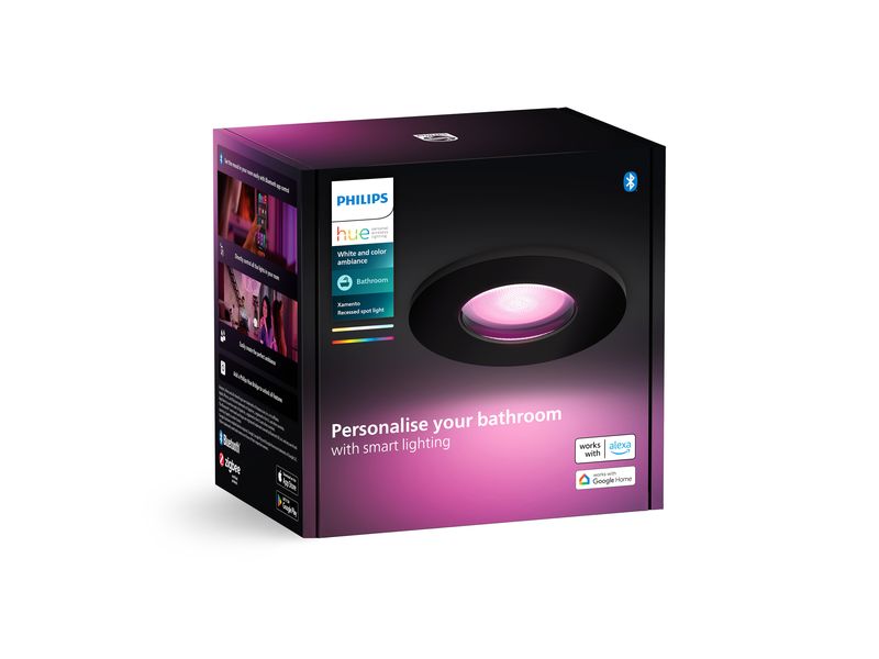 Philips Hue White & Color Ambiance Xamento Einbauspot Schwarz