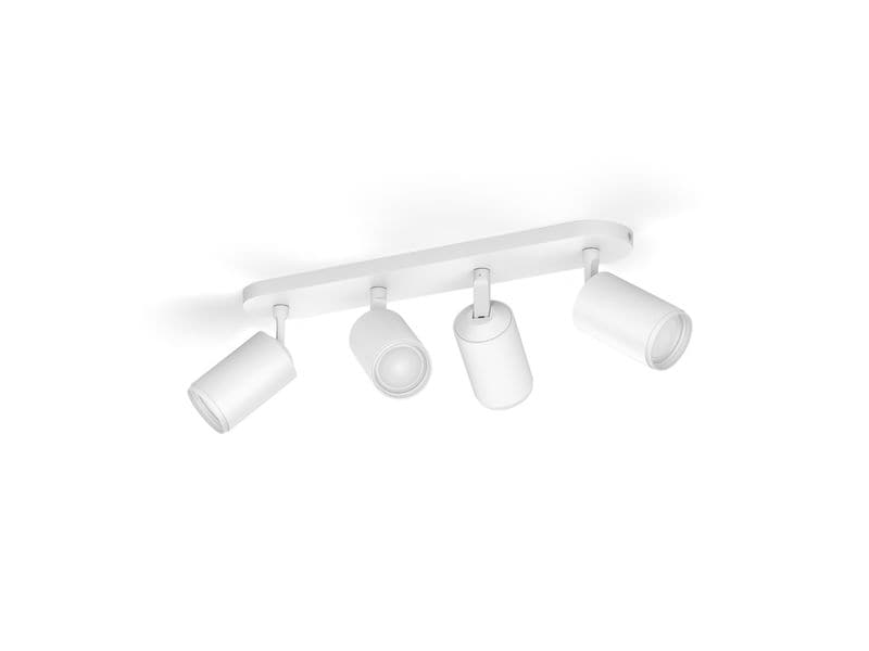 Philips Hue White & Color Ambiance Fugato 4er-Spot Weiss