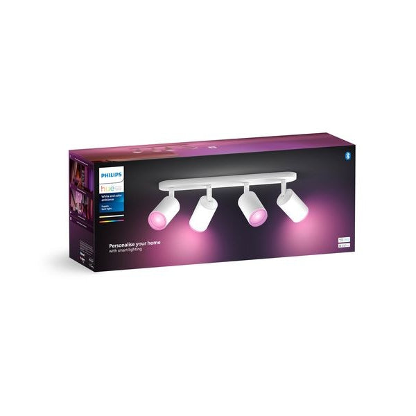 Philips Hue White & Color Ambiance Fugato 4er-Spot Weiss