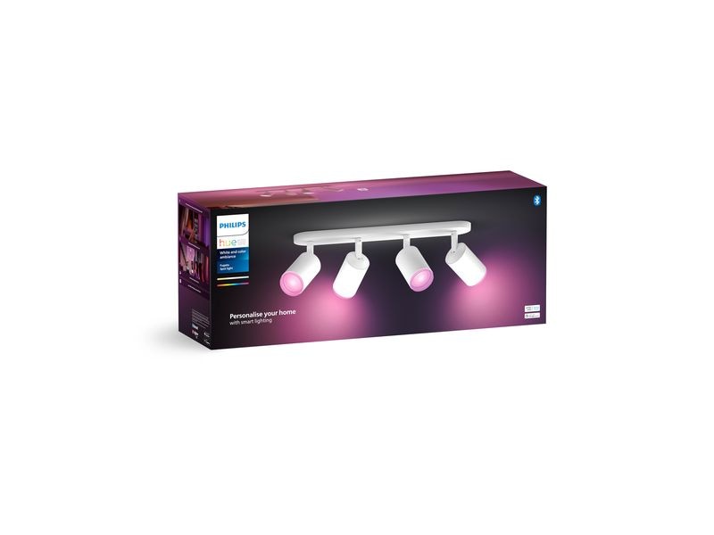 Philips Hue White & Color Ambiance Fugato 4er-Spot Weiss