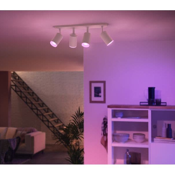 Philips Hue White & Color Ambiance Fugato 4er-Spot Weiss