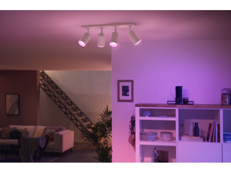 Philips Hue White & Color Ambiance Fugato 4er-Spot Weiss