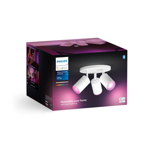 Philips Hue White & Color Ambiance Fugato 3er-Spot Weiss