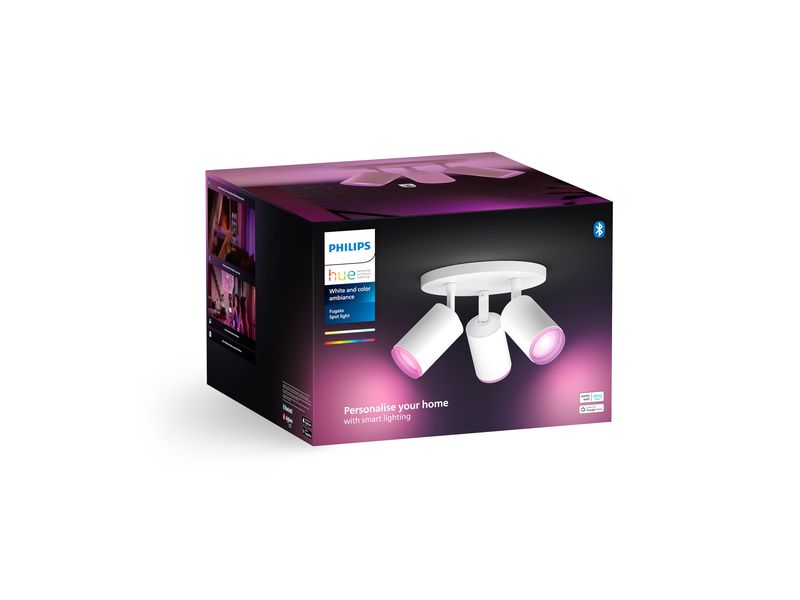 Philips Hue White & Color Ambiance Fugato 3er-Spot Weiss