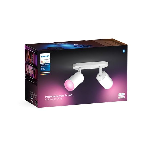 Philips Hue White & Color Ambiance Fugato 2er-Spot Weiss