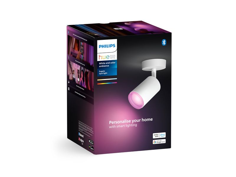 Philips Hue White & Color Ambiance Fugato 1er-Spot Weiss