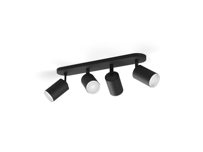 Philips Hue White & Color Ambiance Fugato 4er-Spot Schwarz