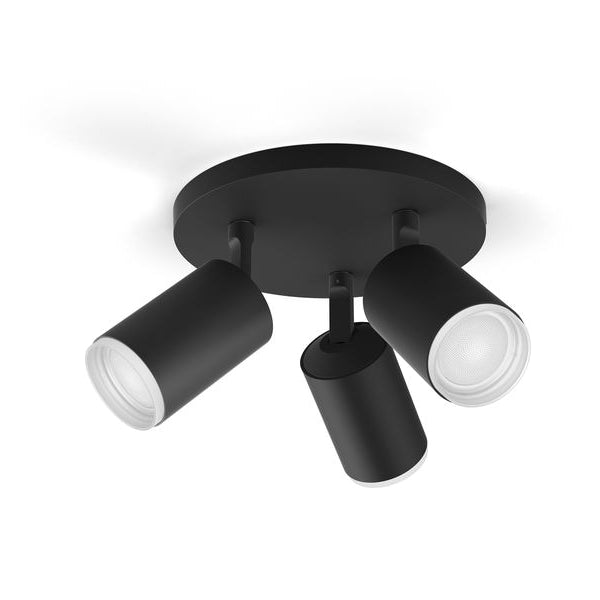 Philips Hue White & Color Ambiance Fugato 3er-Spot Schwarz