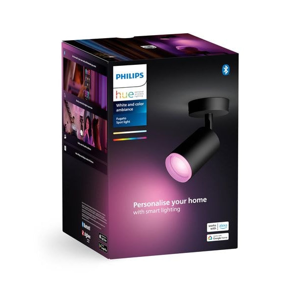 Philips Hue White & Color Ambiance Fugato 1er-Spot Schwarz