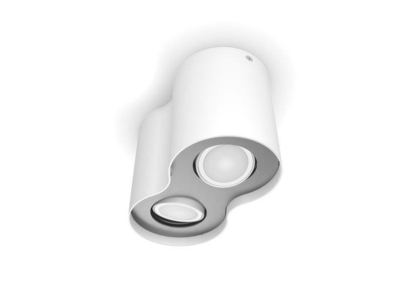 Philips Hue White Ambiance Pillar Doppelspot inkl. Dimmschalter Weiss