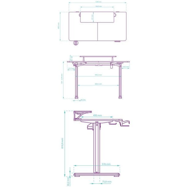 Ultradesk Gaming Tisch Higlander Schwarz