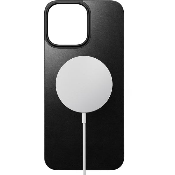 Nomad Back Cover Magnetic Leather iPhone 16 Pro Max Schwarz