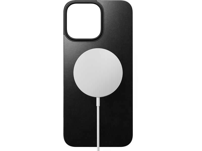 Nomad Back Cover Magnetic Leather iPhone 16 Pro Max Schwarz